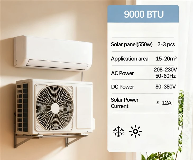 9000btu solarni klima uređaj za dom