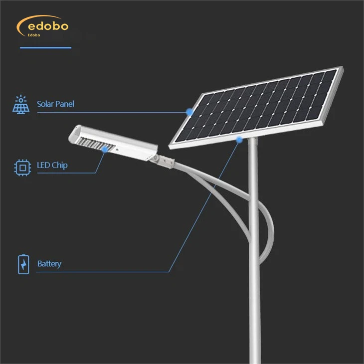 LED ulična svjetiljka sa solarnom uličnom svjetiljkom na litij bateriju