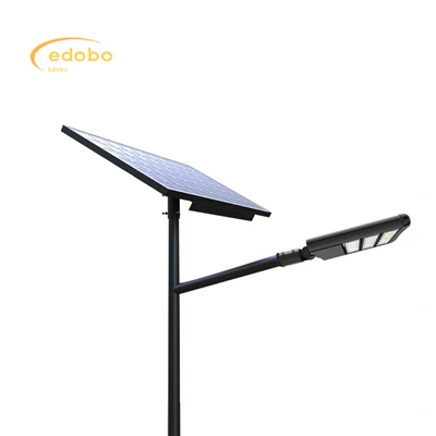 Solarna lampa Ulična svjetiljka na solarni pogon s crnom pločom s litijskom baterijom